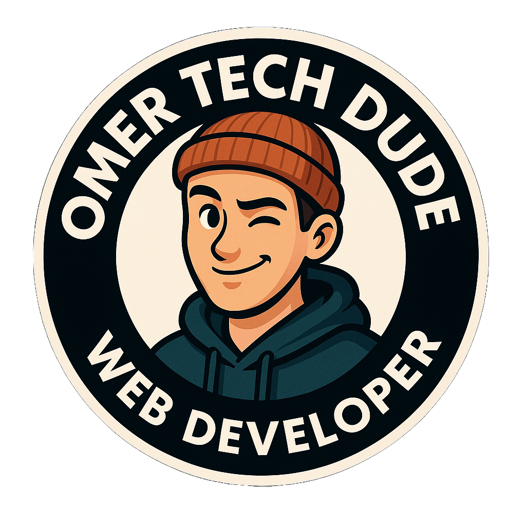Omer Tech Dude Logo